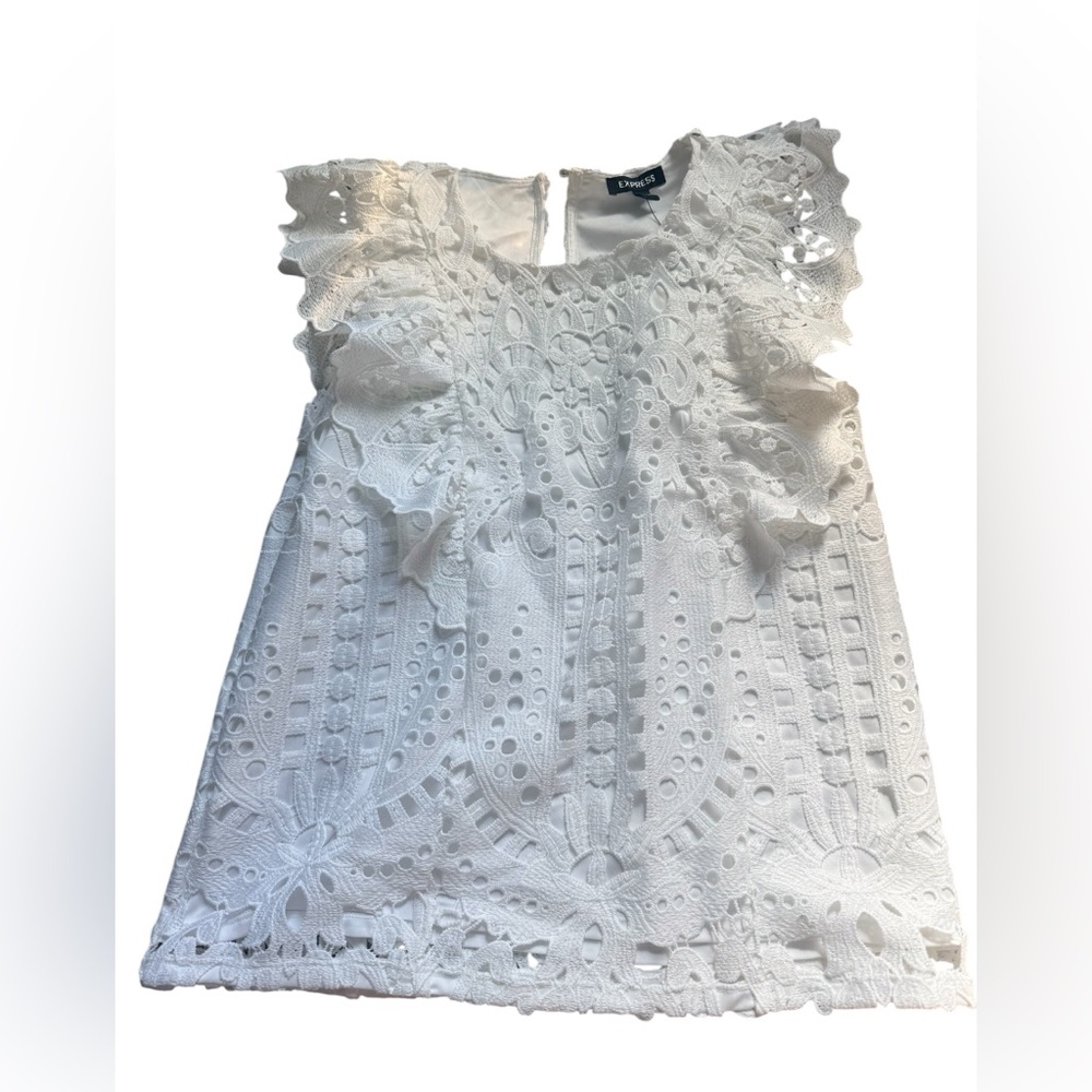 Express White Lace Top